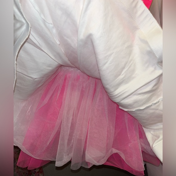 XSC WEISSMAN White & Pink Polka Dot Dance Wear Costume Apron Dress NWOT - Picture 4 of 12